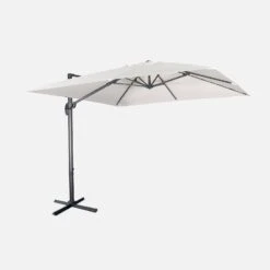 Parasol Déporté Carré 3x3m Couleur : Ecru -Mobilier De Jardin hukd3x3ecru d29adab13632588dba3961c1a8348c21