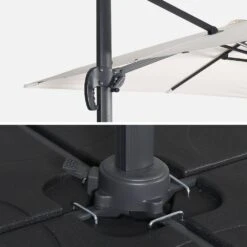 Parasol Déporté Carré 3x3m Couleur : Ecru -Mobilier De Jardin hukd3x3ecru dc79f5fc09ed25f3708c5d2514f87ac1