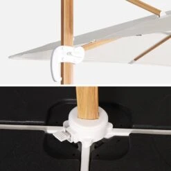 Parasol Déporté Carré 3x3m, Mât Effet Bois Couleur : Ecru -Mobilier De Jardin hukd3x3wdecru ffdf26bcf9b2cc822baa320c904bbede