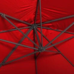 Parasol Déporté Rectangulaire 3x4m + Dalles à Lester 50x50cm Couleur : Rouge -Mobilier De Jardin hukd3x4basered 561244595b3cd9c22d58a7c46eaa2478