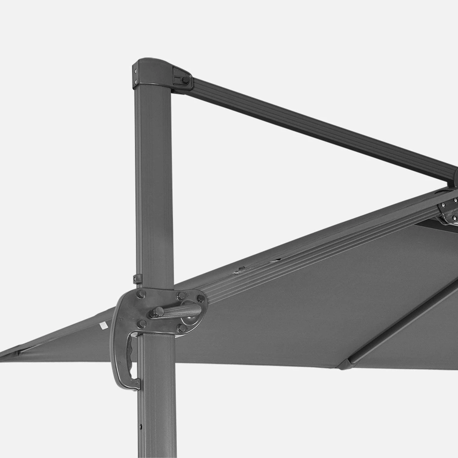 Parasol Déporté Rectangulaire 3x4m Couleur : Gris 7 Parasol Déporté Rectangulaire 3x4m Couleur : Gris – Image 7