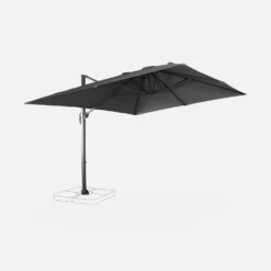 Parasol Déporté Rectangulaire 3x4m Couleur : Gris 13 Parasol Déporté Rectangulaire 3x4m Couleur : Gris -Mobilier De Jardin hukd3x4gy 79189206e163d9626b1f186f9c4e9fa2