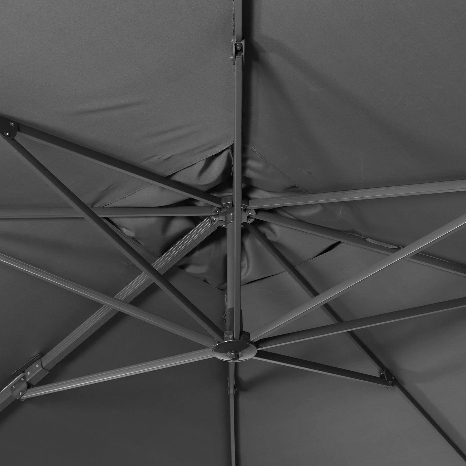 Parasol Déporté Rectangulaire 3x4m Couleur : Gris 6 Parasol Déporté Rectangulaire 3x4m Couleur : Gris – Image 6