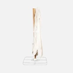 Parasol Déporté Rectangulaire 3x4m, Mât Effet Bois Couleur : Ecru -Mobilier De Jardin hukd3x4wdecru 219f78d4ac91115bdcd3c77292a122c6