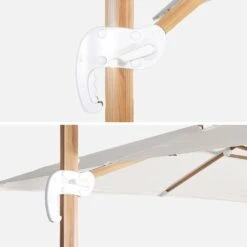 Parasol Déporté Rectangulaire 3x4m, Mât Effet Bois Couleur : Ecru -Mobilier De Jardin hukd3x4wdecru 758b2bc0227ecaa4c53d5475c5aea042