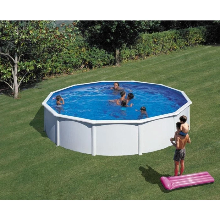 GRE Piscine Ronde Acier Gré Fidji - 5,50 X 1,20 M 2 GRE Piscine Ronde Acier Gré Fidji - 5,50 X 1,20 M – Image 2