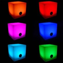 Cube Lumineux LED Avec Batterie Et Enceinte Bluetooth Intérieur/extérieur -Mobilier De Jardin led40btcube e40bbc90f813c0379dd992a03b1b47ed