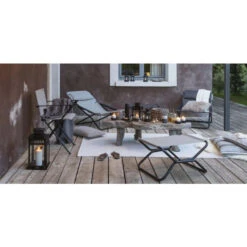 Repose-pieds LAFUMA Next Batyline Iso - Terre -Mobilier De Jardin lfm2718 repose pieds lafuma next batyline iso ambiance