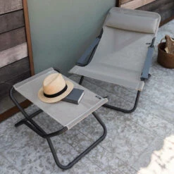 Repose-pieds LAFUMA Next Batyline Iso - Seigle -Mobilier De Jardin lfm2718.8548 repose pieds lafuma next batyline iso seigle ambiance 3