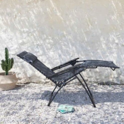 Fauteuil Relax Pliant LAFUMA Evolution Batyline Duo - Obsidian 7 Fauteuil Relax Pliant LAFUMA Evolution Batyline Duo - Obsidian -Mobilier De Jardin lfm2767 fauteuil relax pliant lafuma evolution ambiance