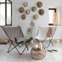 Fauteuil Pliant LAFUMA Pop Up XL Airlon - Écru 10 Fauteuil Pliant LAFUMA Pop Up XL Airlon - Écru -Mobilier De Jardin lfm2777.9328 fauteuil relax pliant lafuma pop up xl ecru ambiance