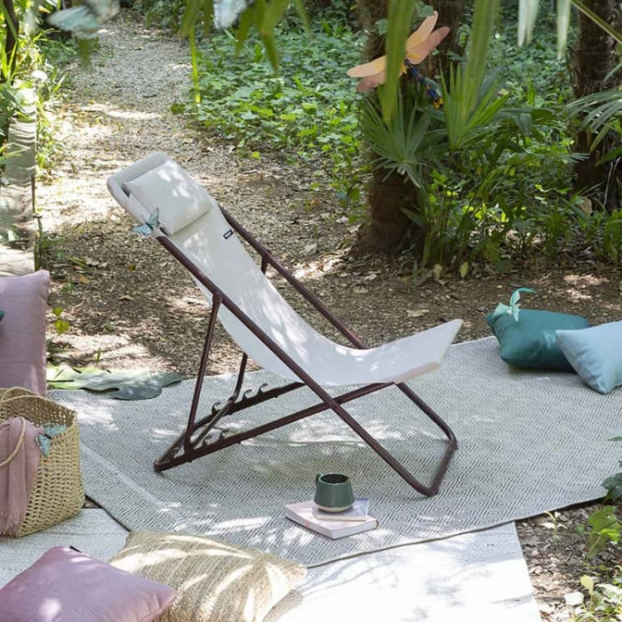 Chaise Longue LAFUMA Maxi Transat Plus - Rose 3 Chaise Longue LAFUMA Maxi Transat Plus - Rose â Image 3