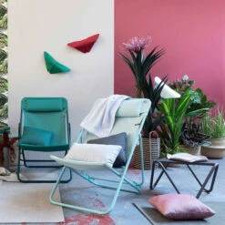 Coussin LAFUMA Aurore 40 X 40 Cm - Rouge -Mobilier De Jardin lfm2974 9303 coussin lafuma aurore 40 40 cm rouge ambiance 2