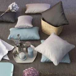 Coussin LAFUMA Aurore 40 X 40 Cm - Bleu -Mobilier De Jardin lfm2974 9304 coussin lafuma aurore 40 x 40 cm bleu ambiance 2