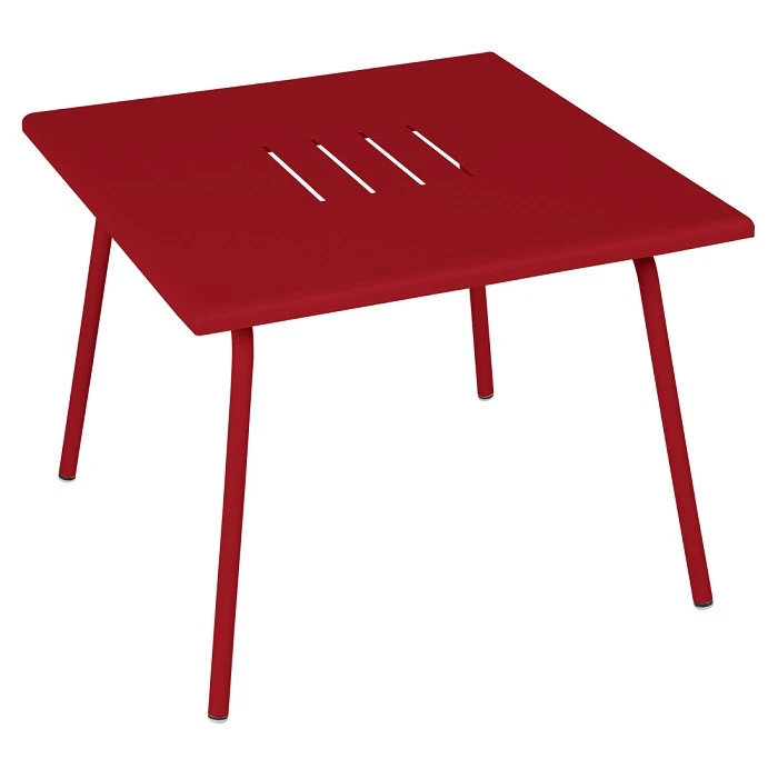 Table Basse De Jardin FERMOB Monceau 57 X 57 Cm - Piment 1 Table Basse De Jardin FERMOB Monceau 57 X 57 Cm - Piment