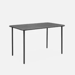 Table De Jardin Métal, 4 Chaises Couleur : Anthracite 11 Table De Jardin Métal, 4 Chaises Couleur : Anthracite -Mobilier De Jardin mt120x70r4at 838344d6c17960200bfbf9aa91f47e87