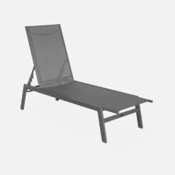 Transat Textilène Et Métal Multi Positions, Lot De 2 Couleur : Anthracite -Mobilier De Jardin mtkdlgex2at 96ad07d9cc1951aa14f760f0e82b7582