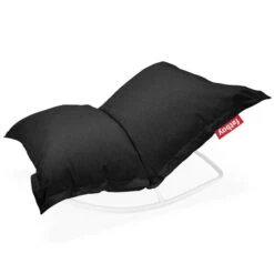 Pack Rocking Chair Rock'n'Roll Gris Clair + Pouf Original Outdoor Gris Orage Fatboy