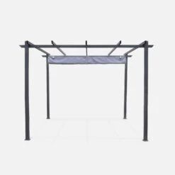 Pergola, Aluminium, 3x3m, Toile Coulissante Couleur : Gris 8 Pergola, Aluminium, 3x3m, Toile Coulissante Couleur : Gris -Mobilier De Jardin pgakd3x3gy 3c6cf7248e753a73aa6a62b4ad3a20b5