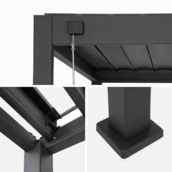 Pergola Bioclimatique Aluminium 3x4 Et Lot De 3 Persiennes 130cm 7 Pergola Bioclimatique Aluminium 3x4 Et Lot De 3 Persiennes 130cm -Mobilier De Jardin pgbc3x4p130x3at bfb2a0d9f0d1f02f69885dee36673e95