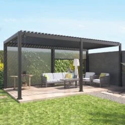Pergola Bioclimatique Triomphe 3x6m V1 + 2 Stores 3m