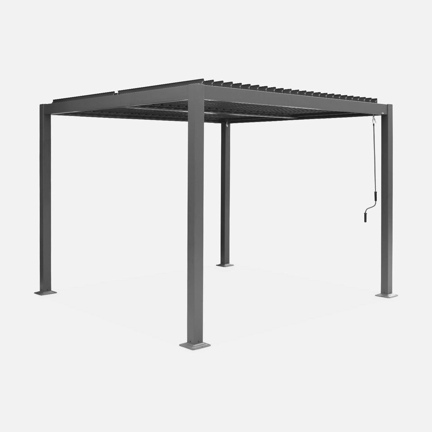 Pergola Bioclimatique, Aluminium Et Acier, 3x3 M, Lames Orientables 1 Pergola Bioclimatique, Aluminium Et Acier, 3x3 M, Lames Orientables