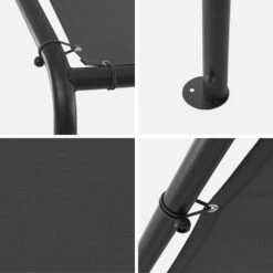 Tonnelle 3x4m Avec Toiture Couleur : Anthracite -Mobilier De Jardin pgcp3x4at 07d999e0442cb43d7030ae7f1f2fc7be