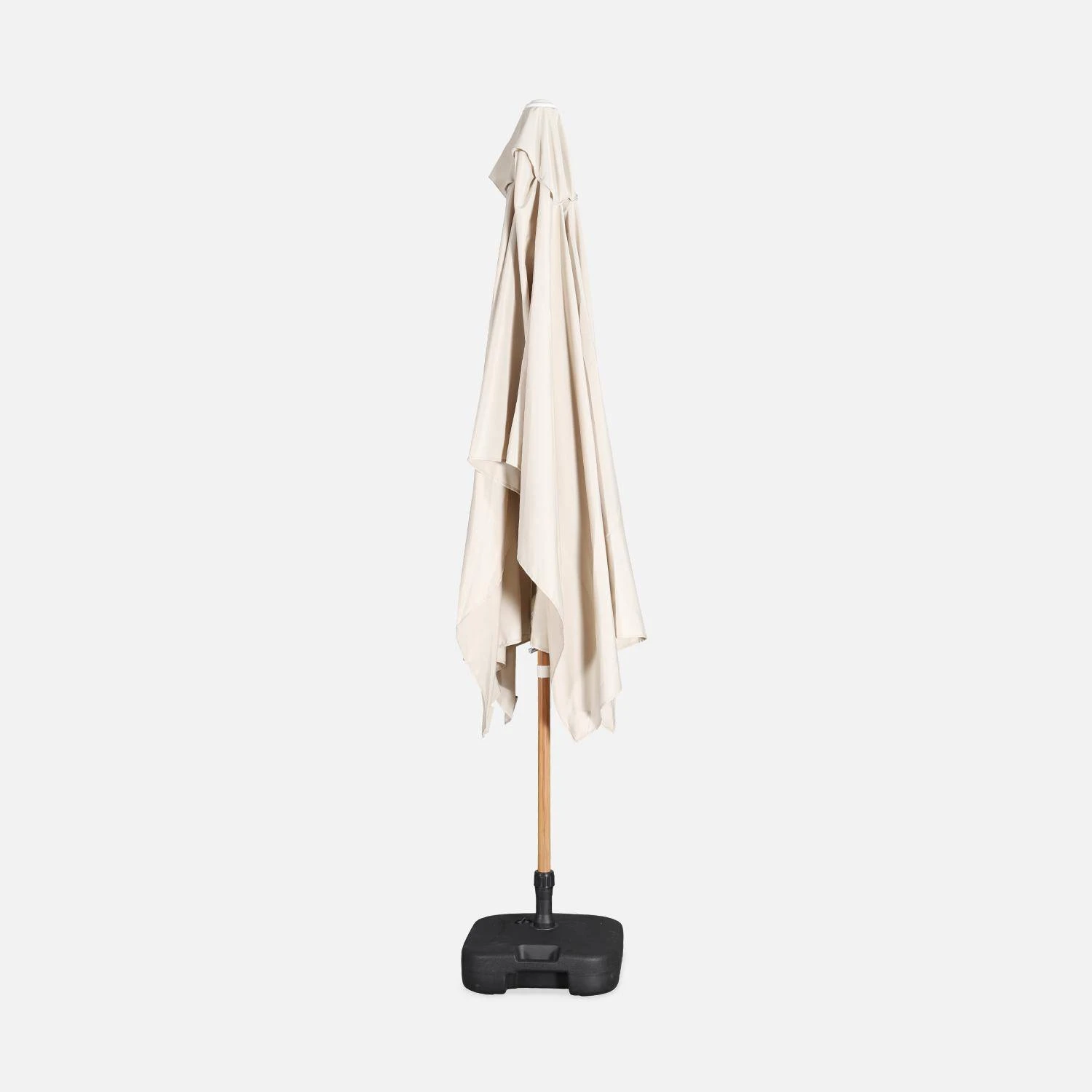 Parasol Rectangulaire 2x3m, Mât Effet Bois Couleur : Sable 5 Parasol Rectangulaire 2x3m, Mât Effet Bois Couleur : Sable – Image 5