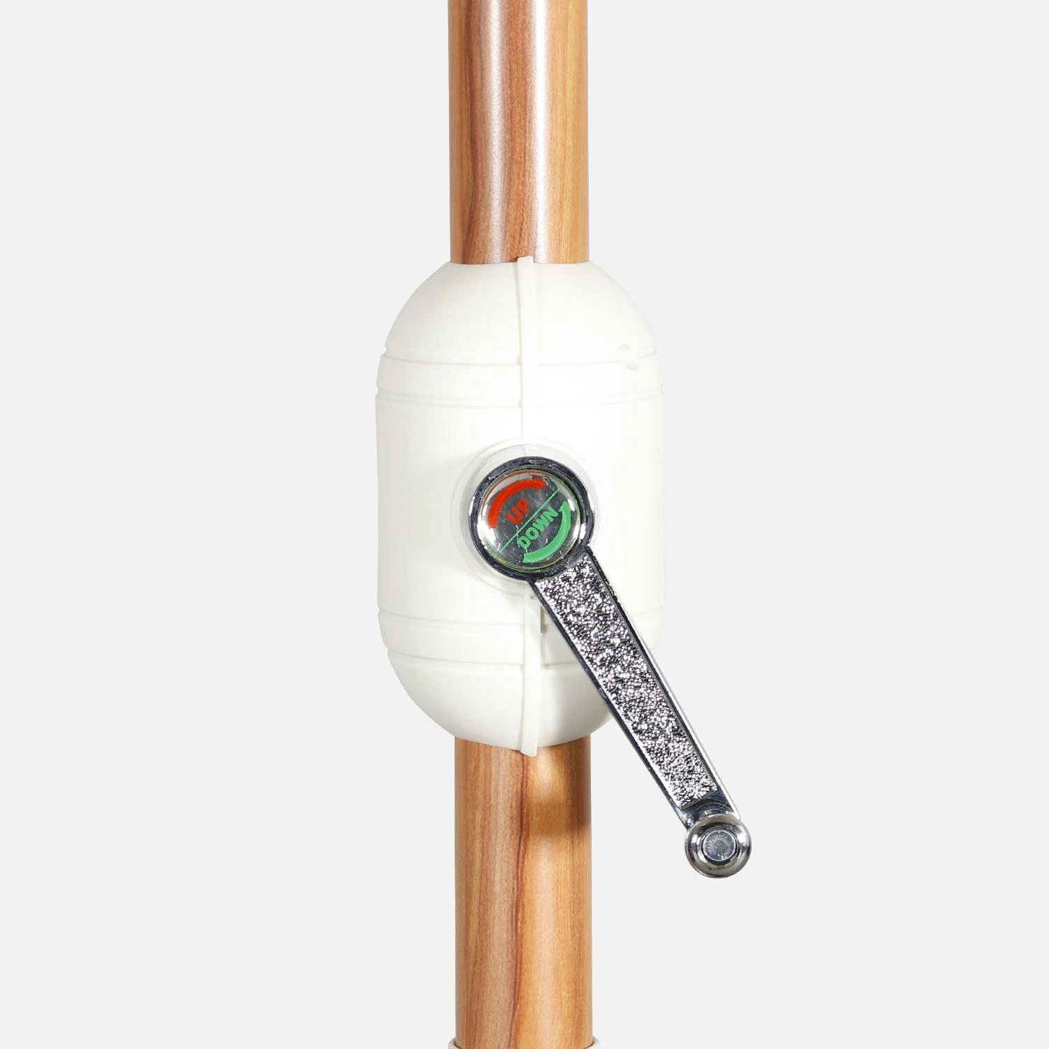 Parasol Rectangulaire 2x3m, Mât Effet Bois Couleur : Sable 6 Parasol Rectangulaire 2x3m, Mât Effet Bois Couleur : Sable – Image 6