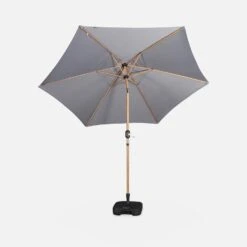 Parasol Rond 3m, Mât Effet Bois Couleur : Gris -Mobilier De Jardin pu300wdgy 3bc913dd076e1d9311ceb7ad1ac5dacc
