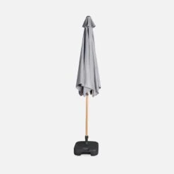 Parasol Rond 3m, Mât Effet Bois Couleur : Gris -Mobilier De Jardin pu300wdgy 8666ef634da79462898184aeda47aea9
