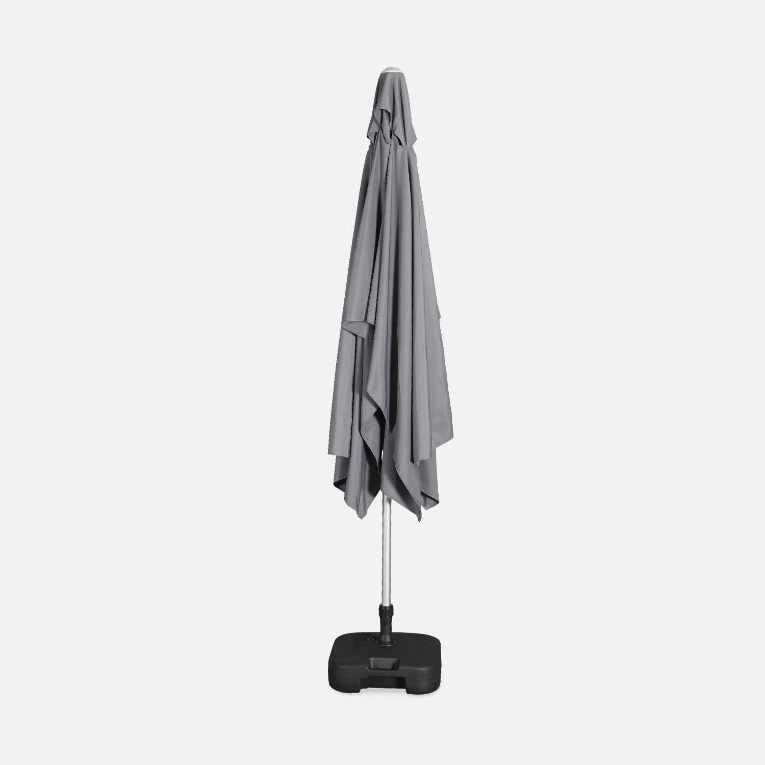 Parasol Rectangulaire 2x3m, Aluminium Anodisé Couleur : Gris 6 Parasol Rectangulaire 2x3m, Aluminium Anodisé Couleur : Gris – Image 6