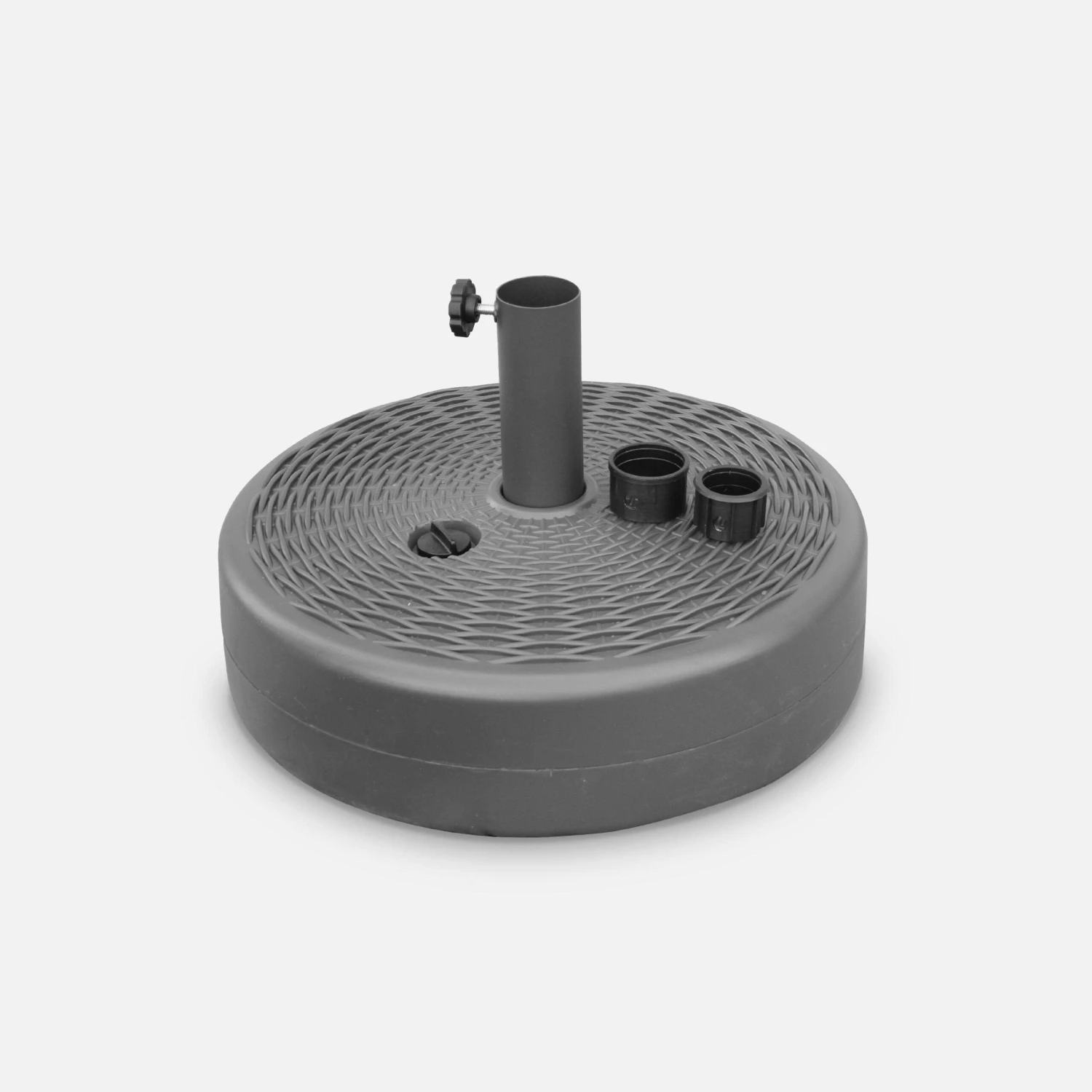 Pied Parasol Rond Plastique Pour Parasol à Mat Central 2 Pied Parasol Rond Plastique Pour Parasol à Mat Central – Image 2