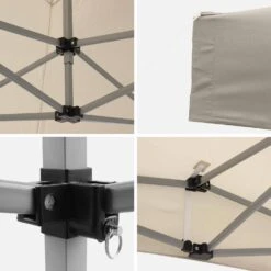 Tonnelle Pliante 3x3 M -Mobilier De Jardin pug3x3sand fcb446687b6a05462b90e4c45349ffe1