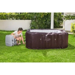 Spa Gonflable Jets Et Bulles Bestway Maldives 6 Places -Mobilier De Jardin spa bestway maldives installation min 1
