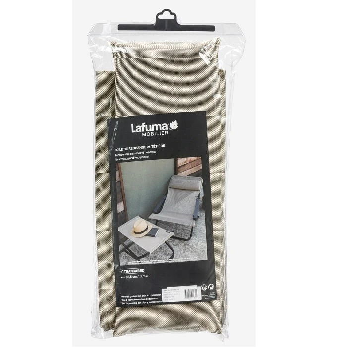 Toile De Rechange + Têtière LAFUMA Pour Bain De Soleil Transabed 1 Toile De Rechange + Têtière LAFUMA Pour Bain De Soleil Transabed