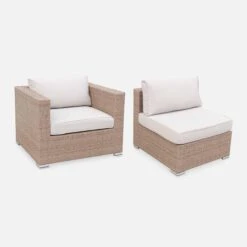 Salon De Jardin Résine Tressée 8 à 10 Places Couleur : Beige / Beige -Mobilier De Jardin w001natbg dd9dcba60a6fe318685c96ebebd87d16