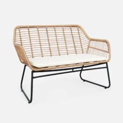 Salon De Jardin Résine Effet Rotin Et Métal 4 Places -Mobilier De Jardin wk4bamb a7b00005ce443c09207fd9c6ff8dc319