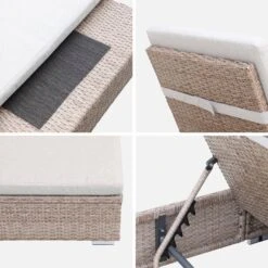 Bain De Soleil Résine Tressée, Polyester, Multi Positions -Mobilier De Jardin wkdlgenatbg 1519a1ed98c7a2745f7a27785b350483