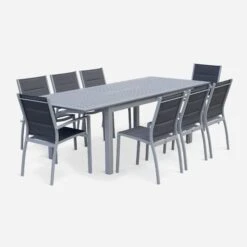 Table De Jardin Extensible Aluminium 8 Places Couleur : Gris 7 Table De Jardin Extensible Aluminium 8 Places Couleur : Gris -Mobilier De Jardin xtsaf245tblat 5826fed821dbda8ec3f91791dc8c6e0c